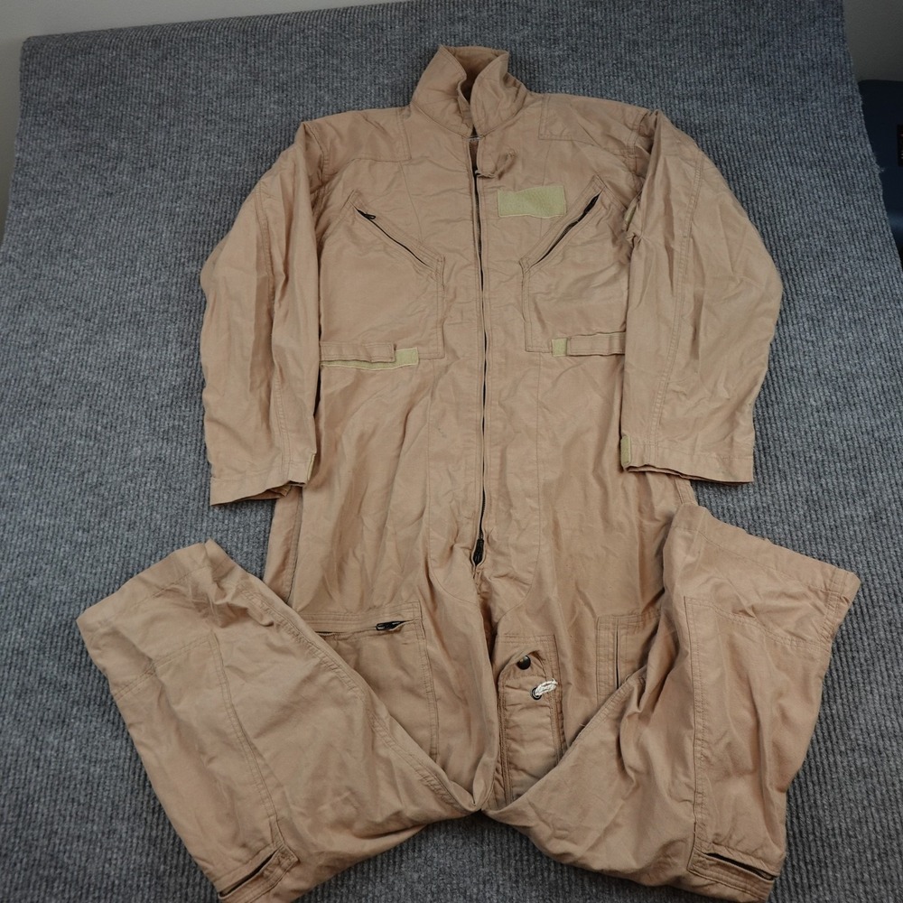 US Military Flyers Coveralls Mens 44 Short Desert Tan Nomex CWU-27/P Flight Suit